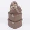 3407# Heart-shaped Gift Box, Large Three-piece set, Bow Ribbon Souvenir Box, Holiday Gift Box Application Scenario
